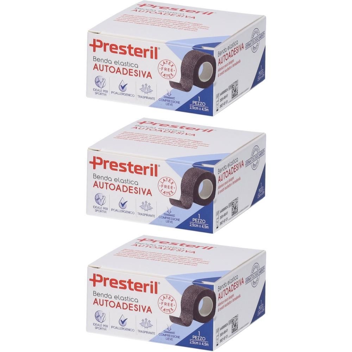 Cerca Offerte di Presteril benda elastica autoadesiva 2,5cm x 4,5m colore nero 3x1 st e acquista online