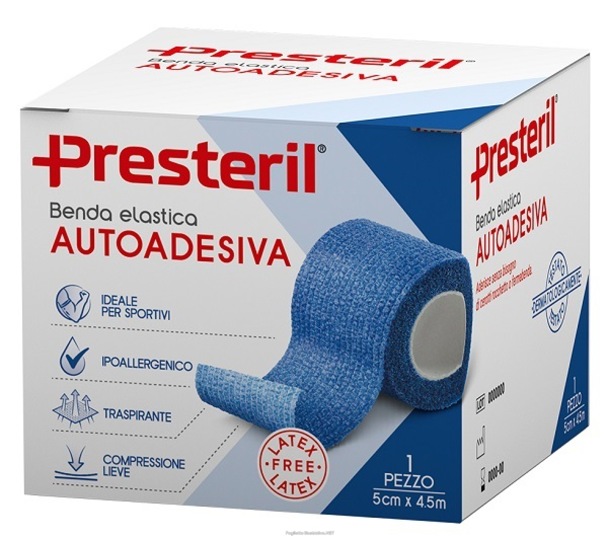 Cerca Offerte di presteril benda elastica autoadesiva 5cm x 4,5m colore blu 1 pz bendag e acquista online