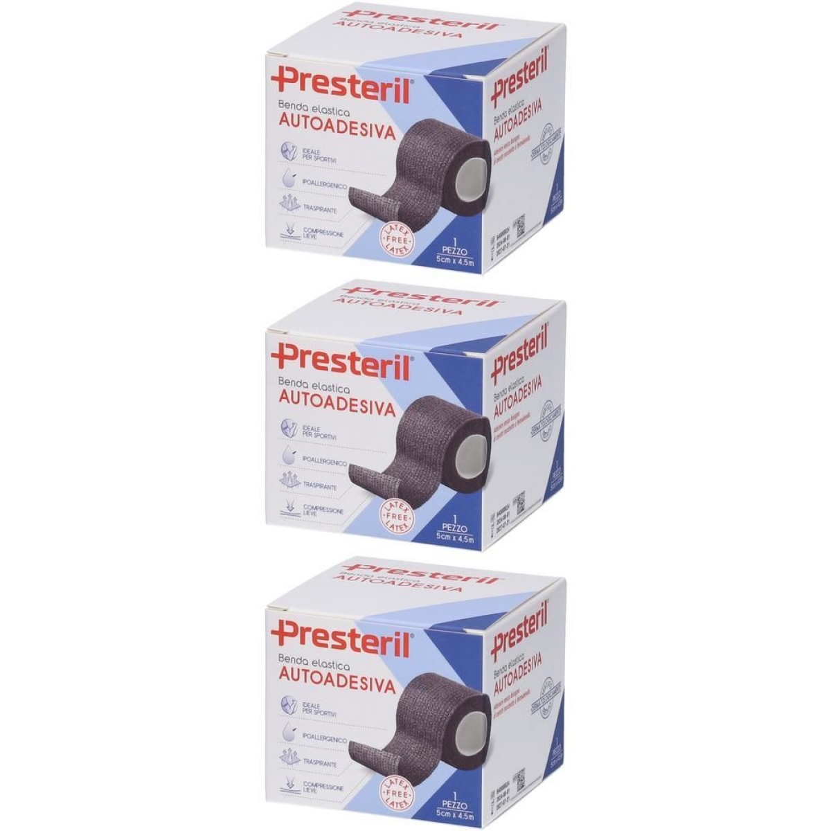 Cerca Offerte di Presteril benda elastica autoadesiva 5cm x 4,5m colore nero 3x1 st e acquista online