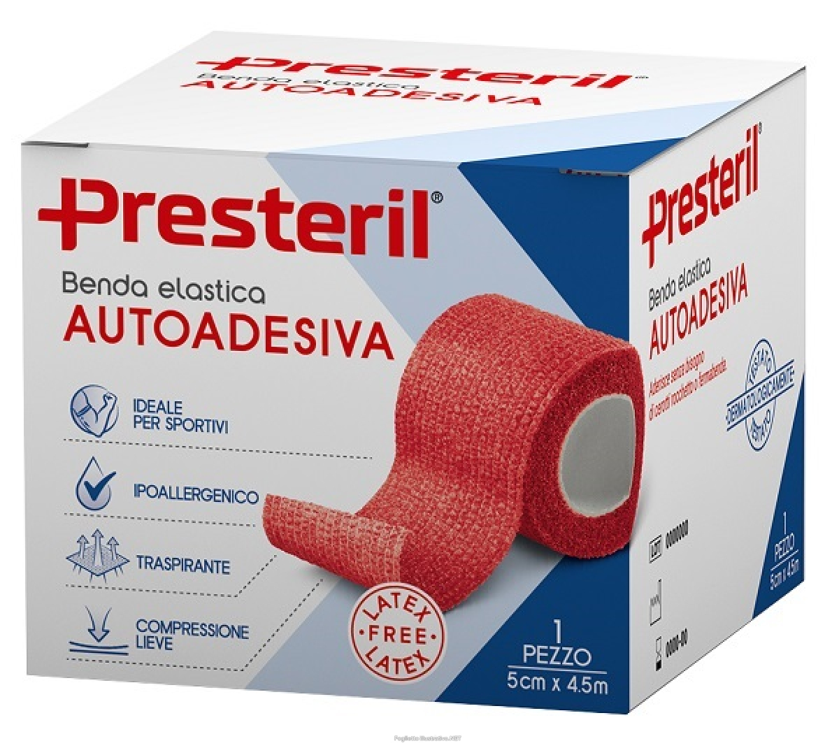 Cerca Offerte di presteril benda elastica autoadesiva 5cm x 4,5m colore rosso 1 pz bend e acquista online