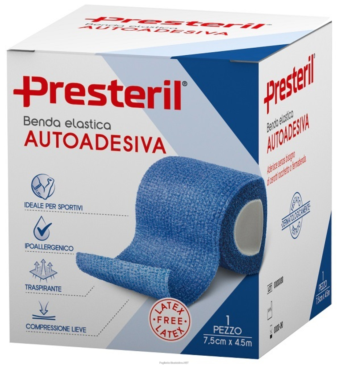 Cerca Offerte di presteril benda elastica autoadesiva 7,5cm x 4,5m colore blu 1 pz bend e acquista online