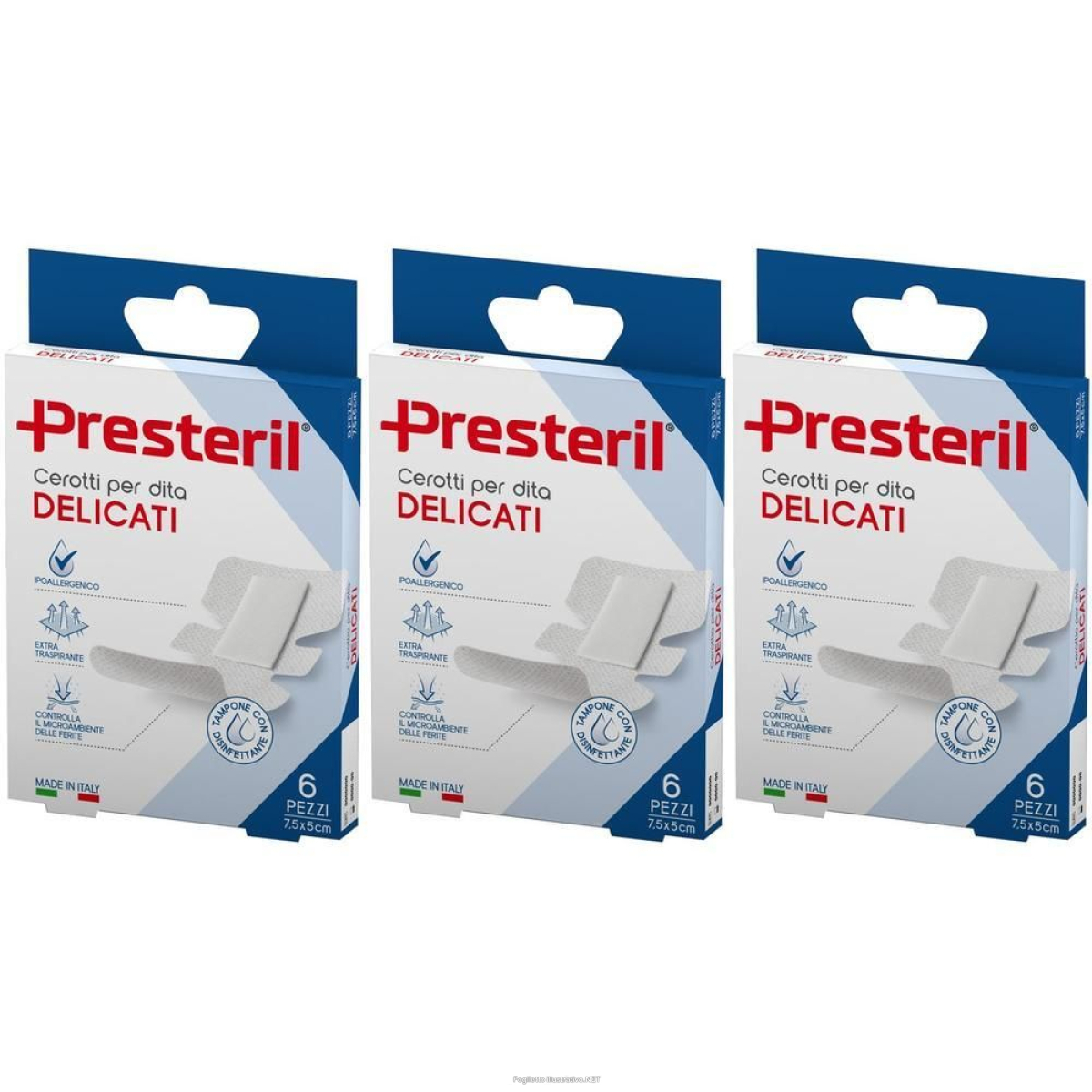 Cerca Offerte di presteril cerotti delicati per dita 5,5x7 cm 3x6 pz cerotto e acquista online