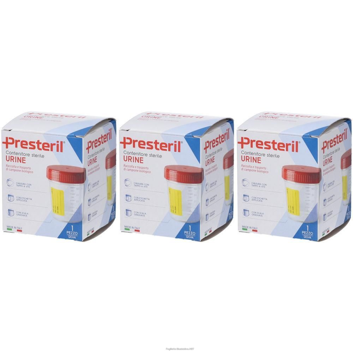 Cerca Offerte di presteril contenitore analisi urina tappo vite 3x1 st e acquista online