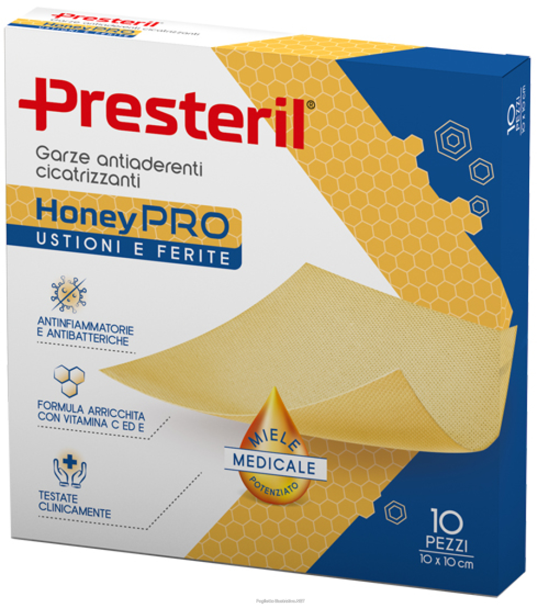 Cerca Offerte di presteril honey pro garze antiaderenti cicatrizzanti 10 garze 10 x 10 cm per ustioni e ferite e acquista online
