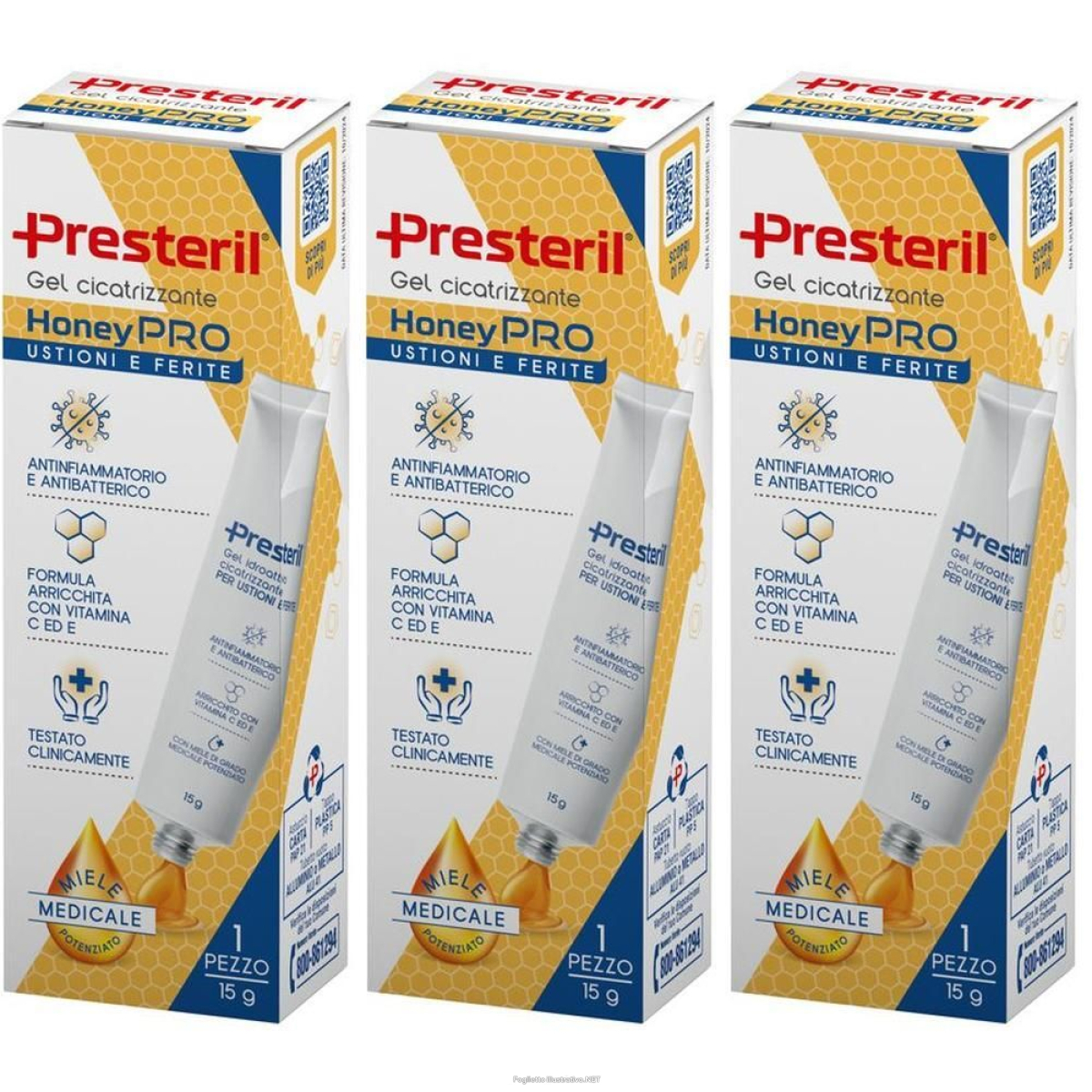 Cerca Offerte di presteril honeypro gel cicatrizzante 15g 3x15 g gel e acquista online
