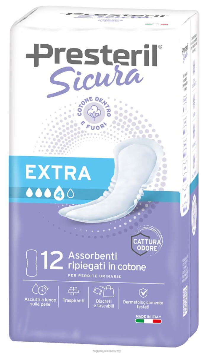 Cerca Offerte di presteril sicura extra assorbenti ripiegati in cotone 12 pezzi e acquista online
