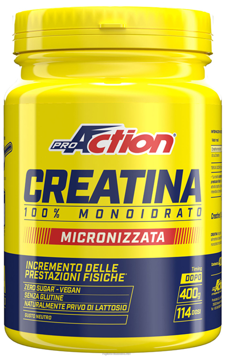 Cerca Offerte di proaction creatina 100% monoidrato micronizzata integratore per l'incremento delle prestazioni fisiche dello sportivo 400 grammi e acquista online