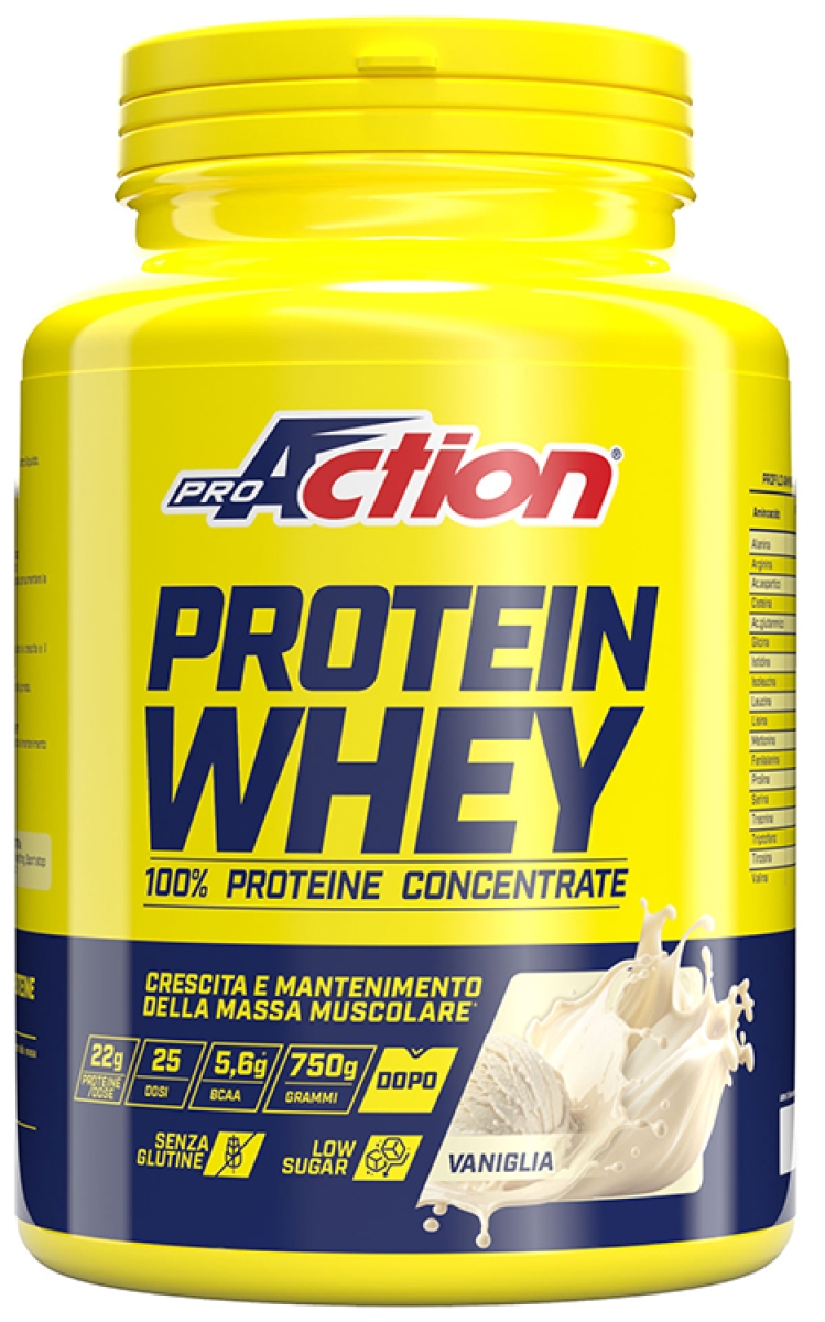 Cerca Offerte di Proaction protein whey concentrate vaniglia 750 g senza glutine e acquista online
