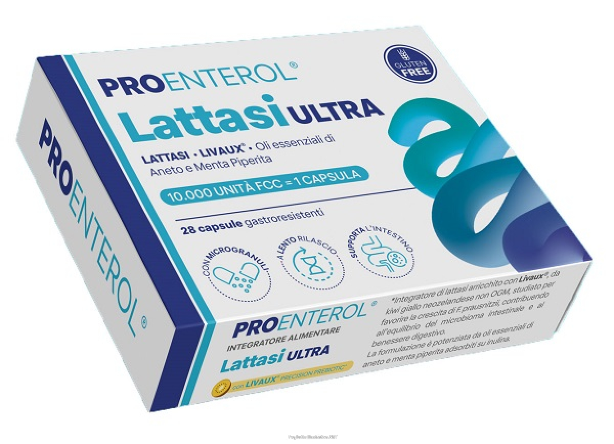 Cerca Offerte di proenterol lattasi ultra integratore per la digestione del lattosio e il benessere intestinale 28 capsule e acquista online