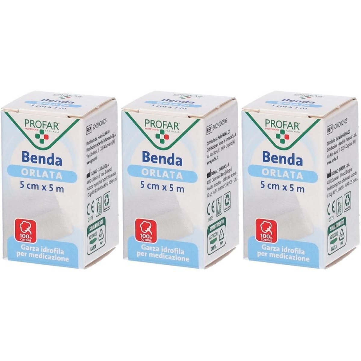 Cerca Offerte di Profar benda orlata 5cm x 5m 3x1 pz in garza e acquista online