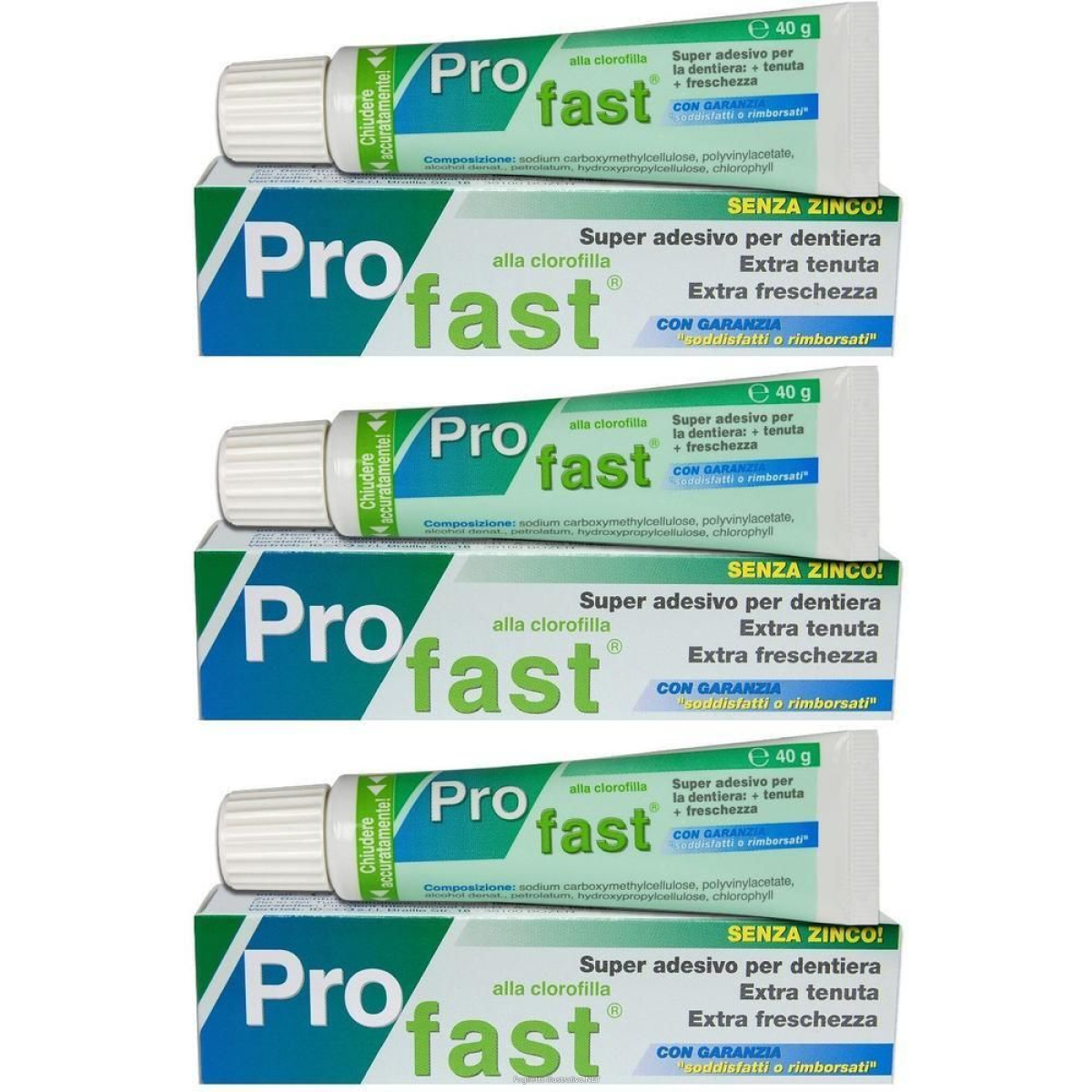 Cerca Offerte di profast® alla clorofilla pasta adesiva 3x40 g e acquista online
