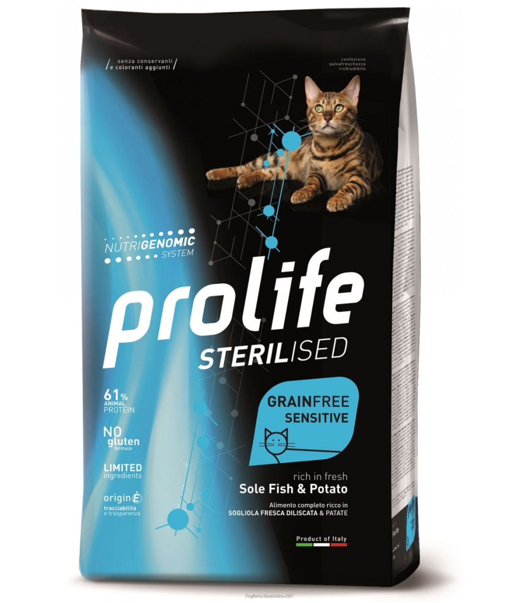 Cerca Offerte di prolife cat sterilised grain free cibo secco per gatti adulti sogliola e patate 1,5kg 197b e acquista online