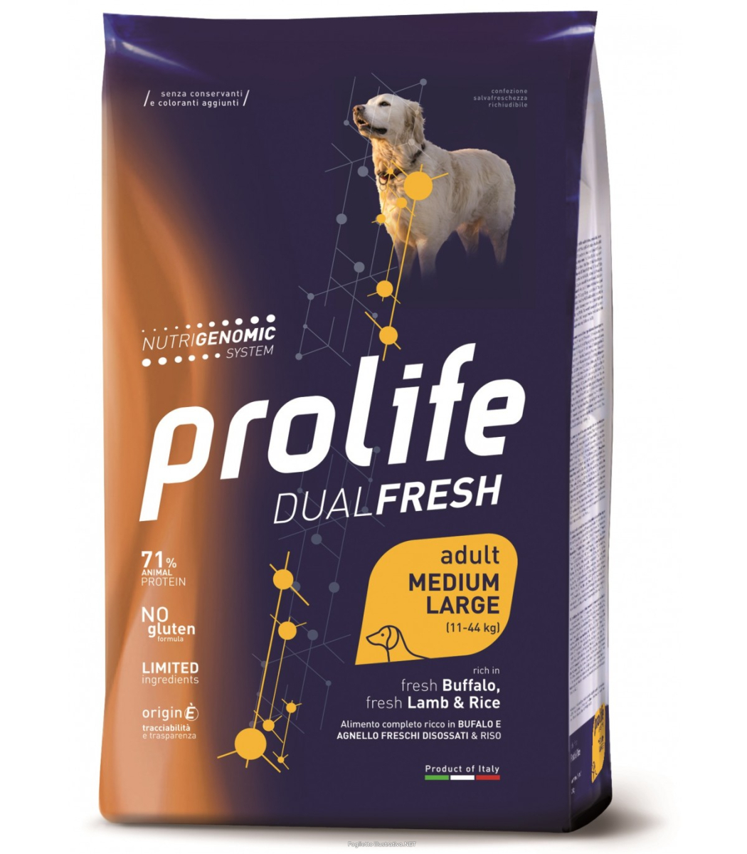 Cerca Offerte di prolife dog dual fresh adult medium/large buffalo lamb & rice 2,5kg 197b e acquista online