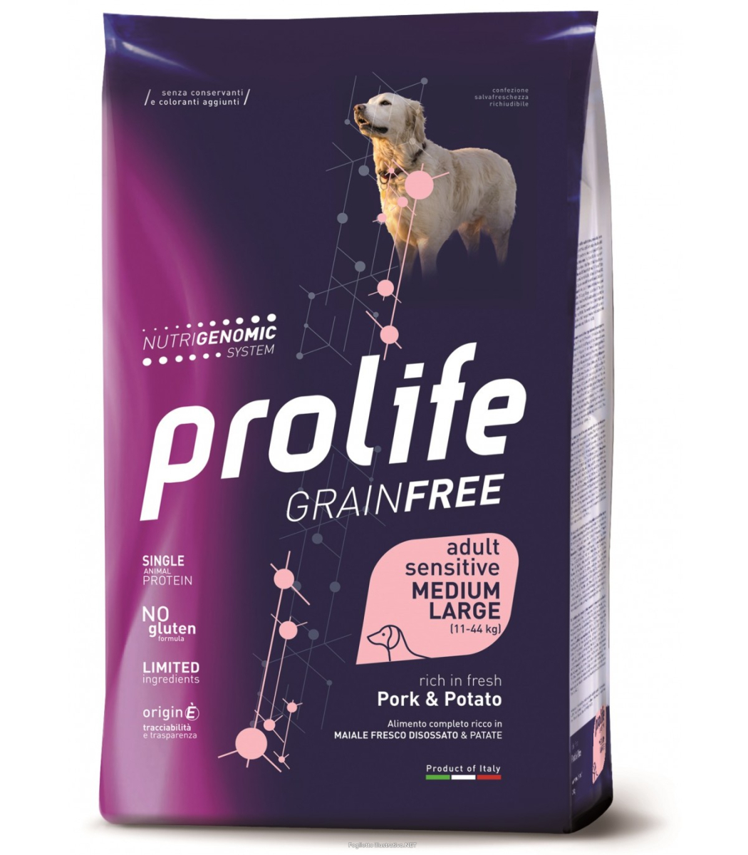 Cerca Offerte di prolife dog grain free sensitive pork & potato cibo secco per cani adulti taglia media/grande sacco 10 kg 197b e acquista online