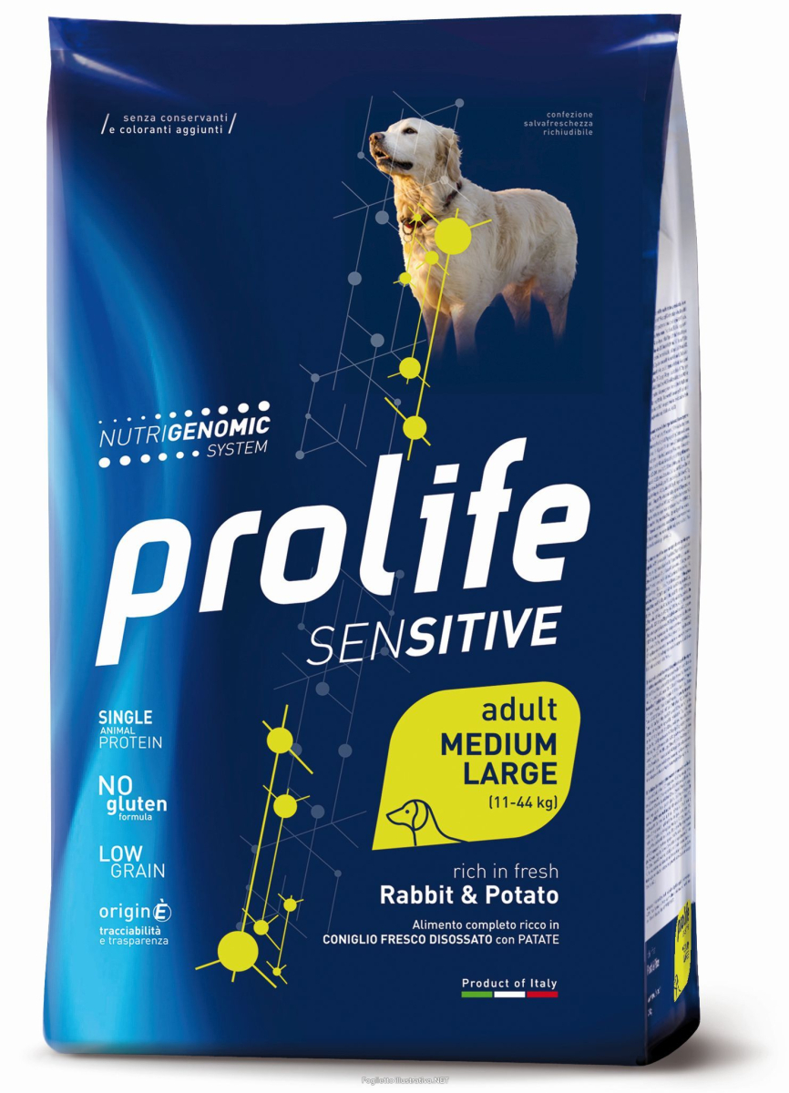 Cerca Offerte di prolife dog sensitive rabbit & potato cibo secco per cani adulti taglia media/grande sacco 10 kg 197b e acquista online