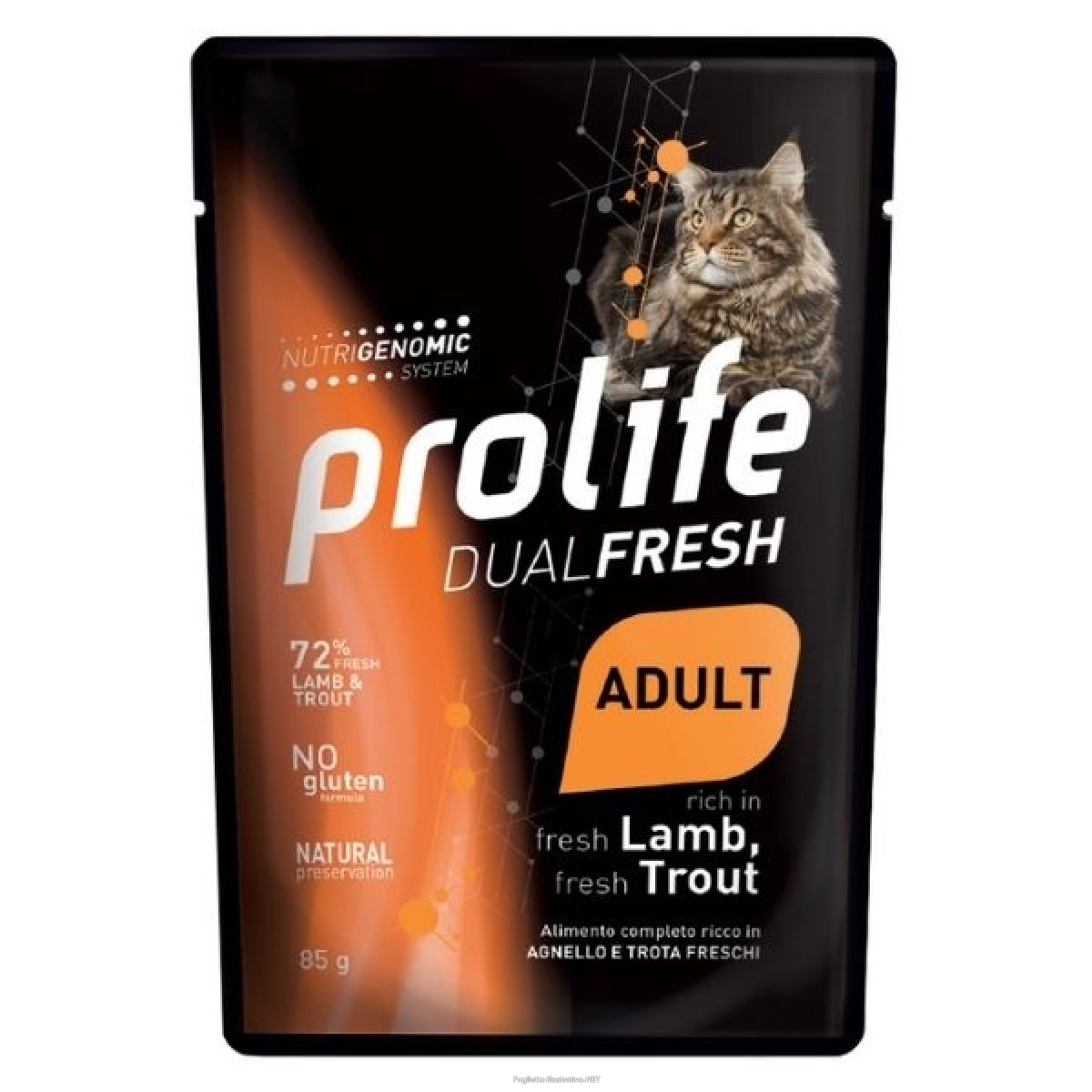 Cerca Offerte di prolife dual fresh agnello e trota freschi cibo umido per gatti adulti bustina 85g 197b e acquista online