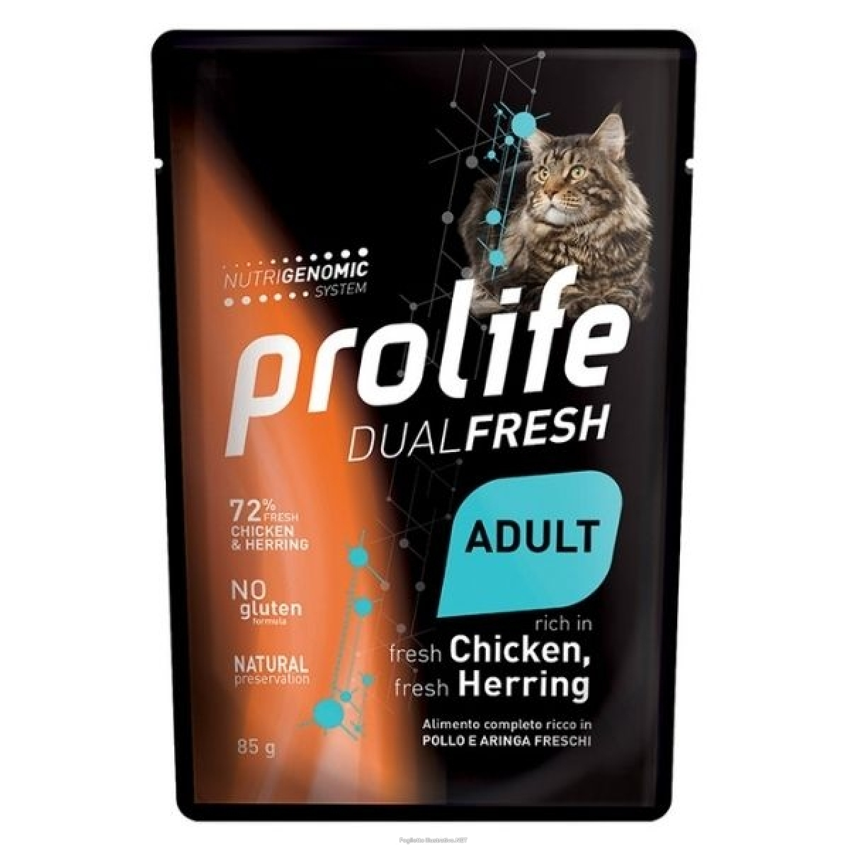 Cerca Offerte di prolife dual fresh pollo e aringa freschi cibo umido per gatti adulti bustina 85g 197b e acquista online