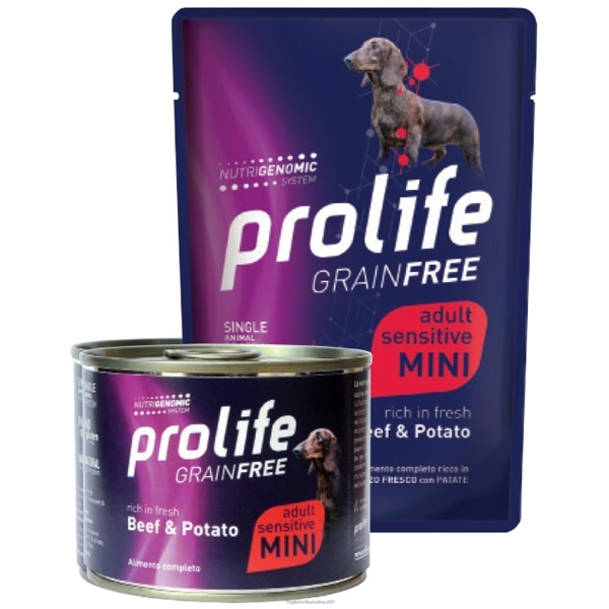 Cerca Offerte di prolife grain free manzo fresco con patate cibo umido per cani adulti taglia mini bustina 100g prolife e acquista online