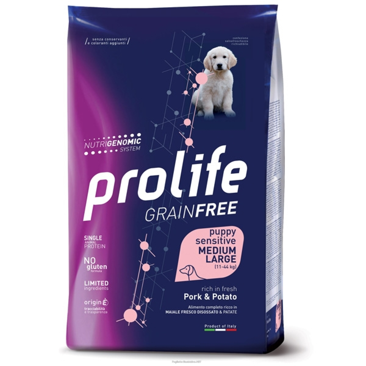 Cerca Offerte di prolife grain free sensitive pork & potato cibo secco per cani cuccioli taglia media/grande sacco 2,5 kg 197b e acquista online