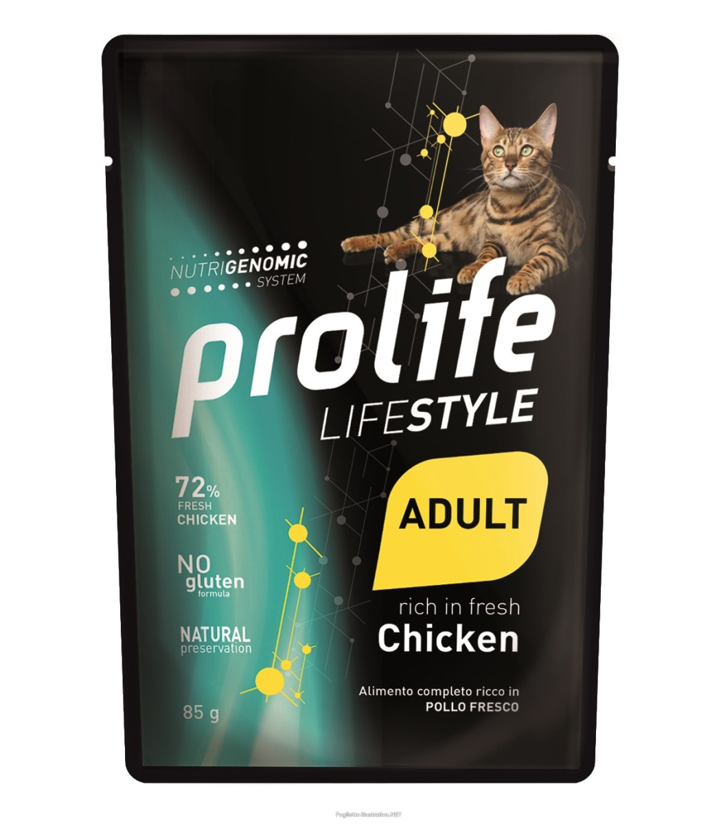 Cerca Offerte di prolife life style pollo fresco cibo umido per gatti adulti bustina 85g prolife e acquista online