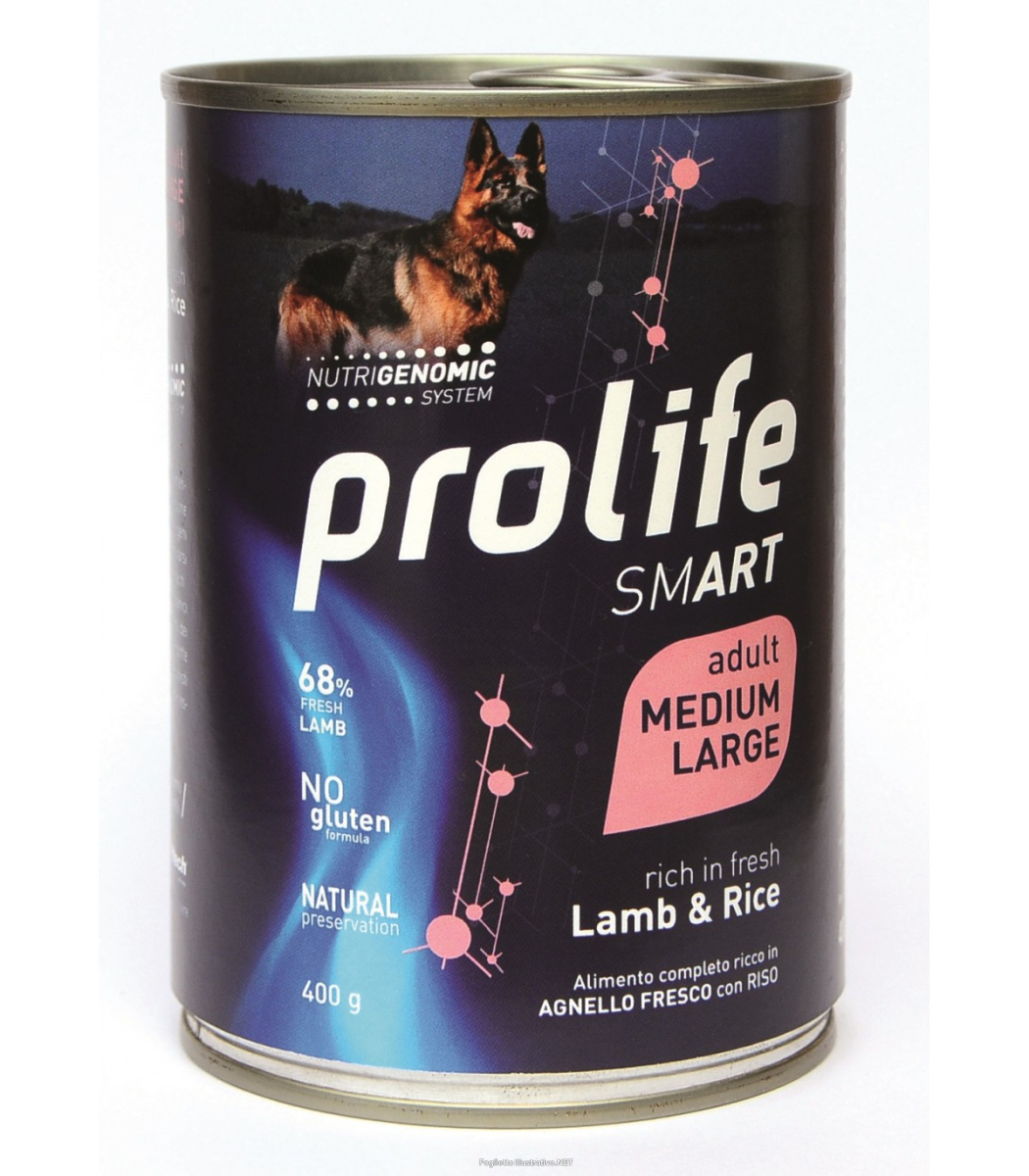 Cerca Offerte di prolife smart agnello fresco con riso cibo umido per cani adulti taglia media/grande lattina 400g prolife e acquista online