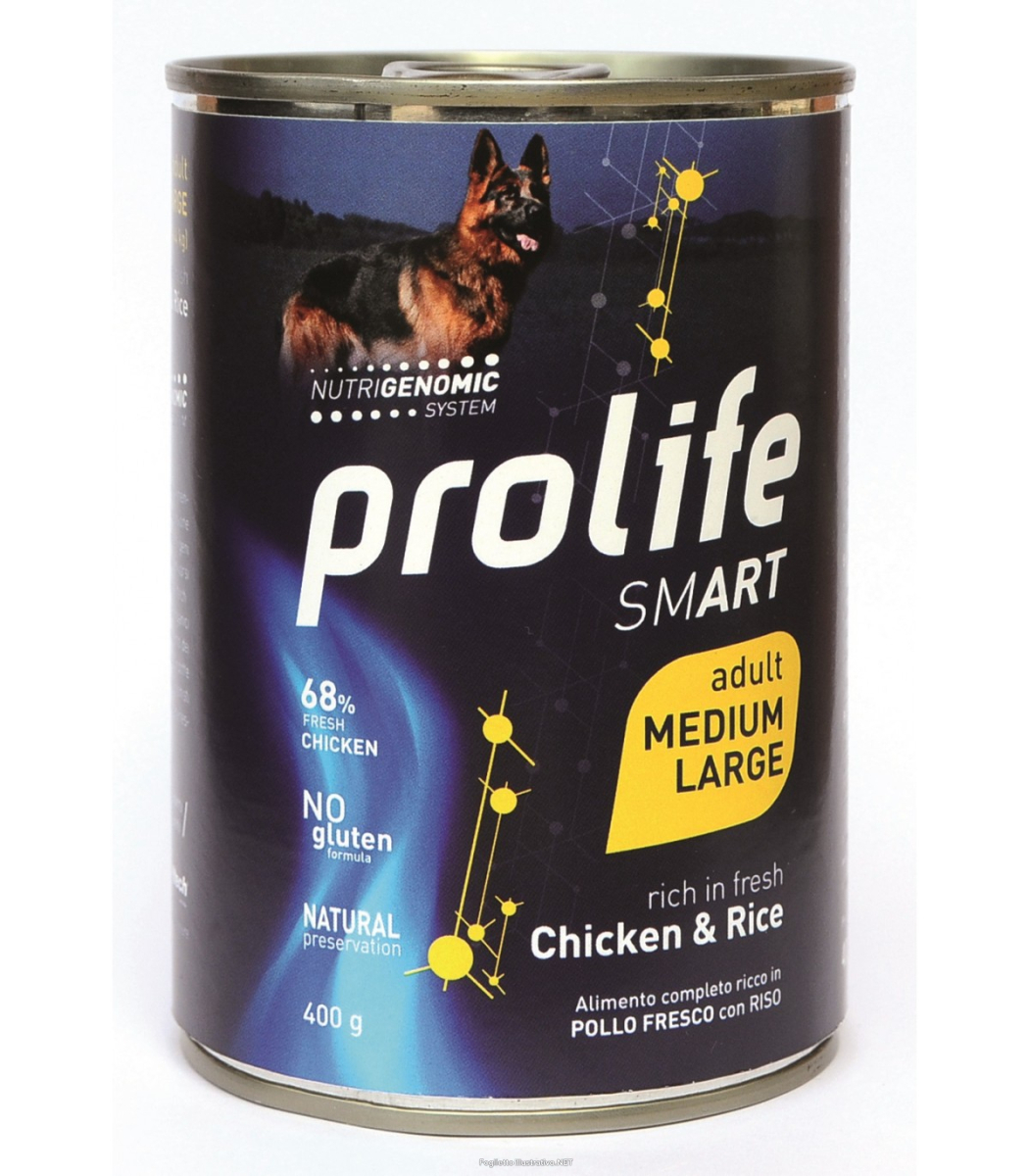 Cerca Offerte di prolife smart pollo fresco con riso cibo umido per cani adulti taglia medio/grande lattina 400g 197b e acquista online