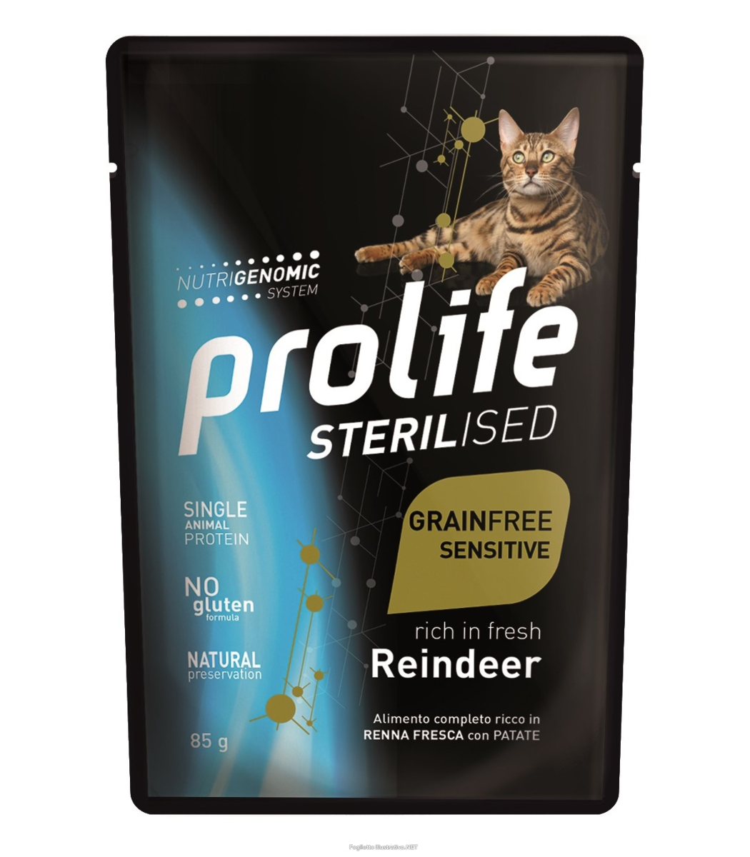 Cerca Offerte di prolife sterilised renna fresca e patate cibo umido per gatti adulti bustina 85g prolife e acquista online