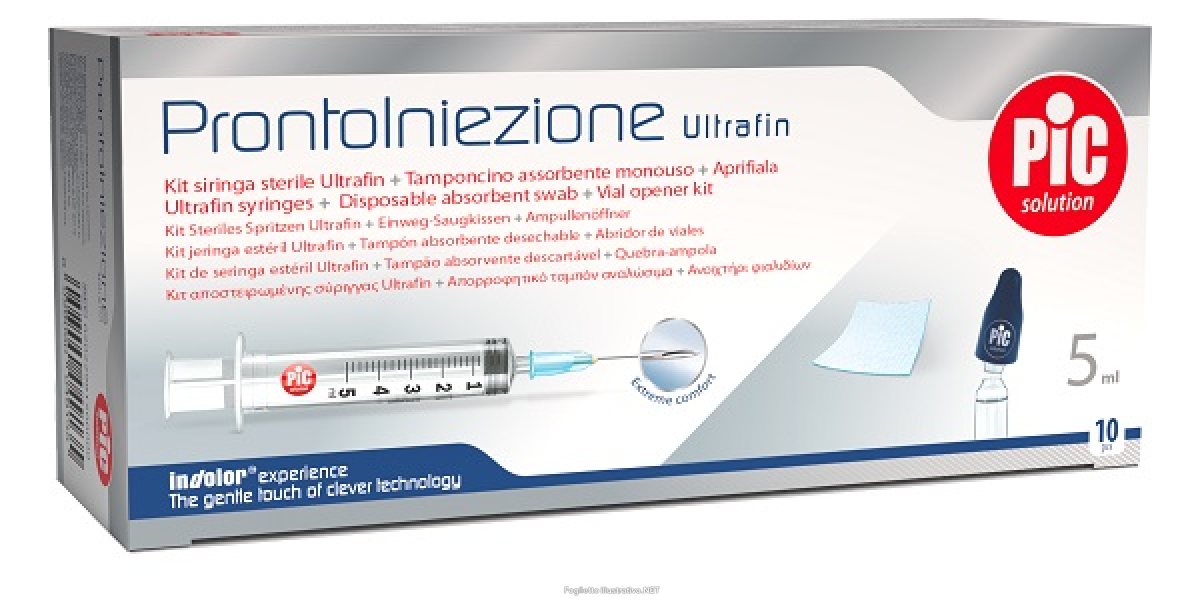 Cerca Offerte di prontoiniezione ultrafin kit siringa sterile 5 ml gauge 23 10 pezzi + tamponcino assorbente monouso + aprifiala e acquista online