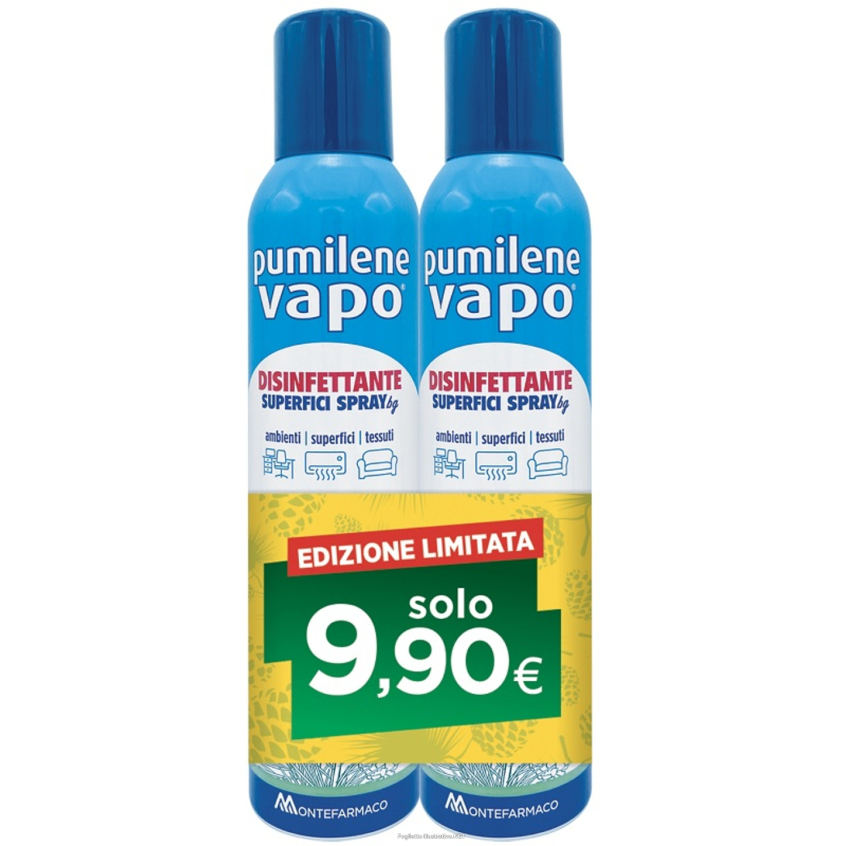 Cerca Offerte di pumilene vapo disinfettante spray per superfici e oggetti promo bipacco 2x250ml e acquista online