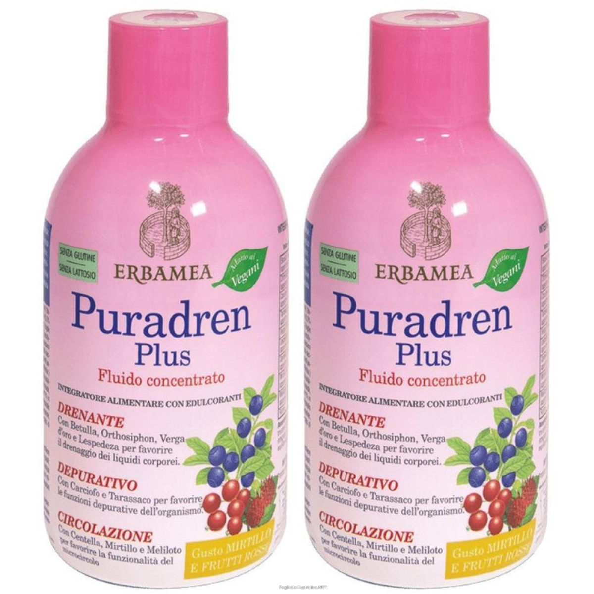 Cerca Offerte di puradren plus mirtillo frutti rossi 2x500 ml soluzione orale e acquista online