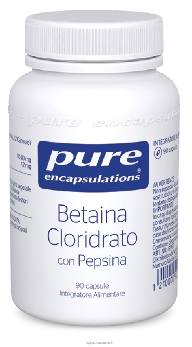 Cerca Offerte di pure encapsul betaina cloridrato con pepsina 90 capsule e acquista online