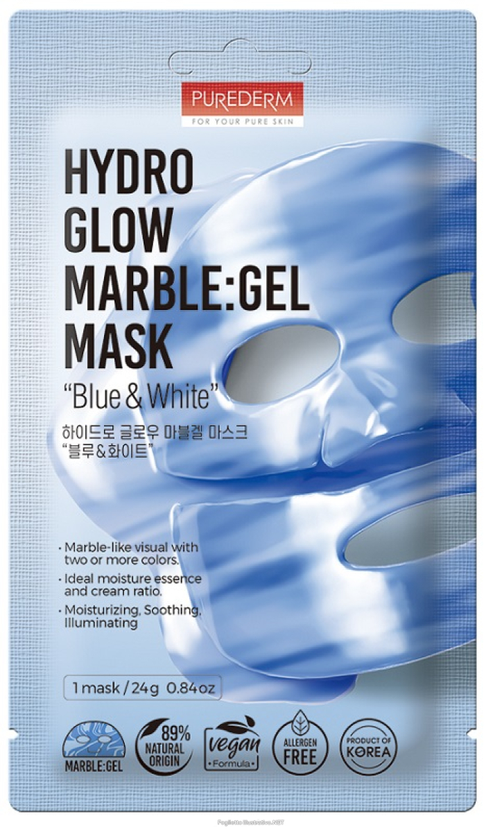 Cerca Offerte di purederm for your pure skin hydro glow marble maschera in hydrogel effetto marmo blue & white 24 g e acquista online