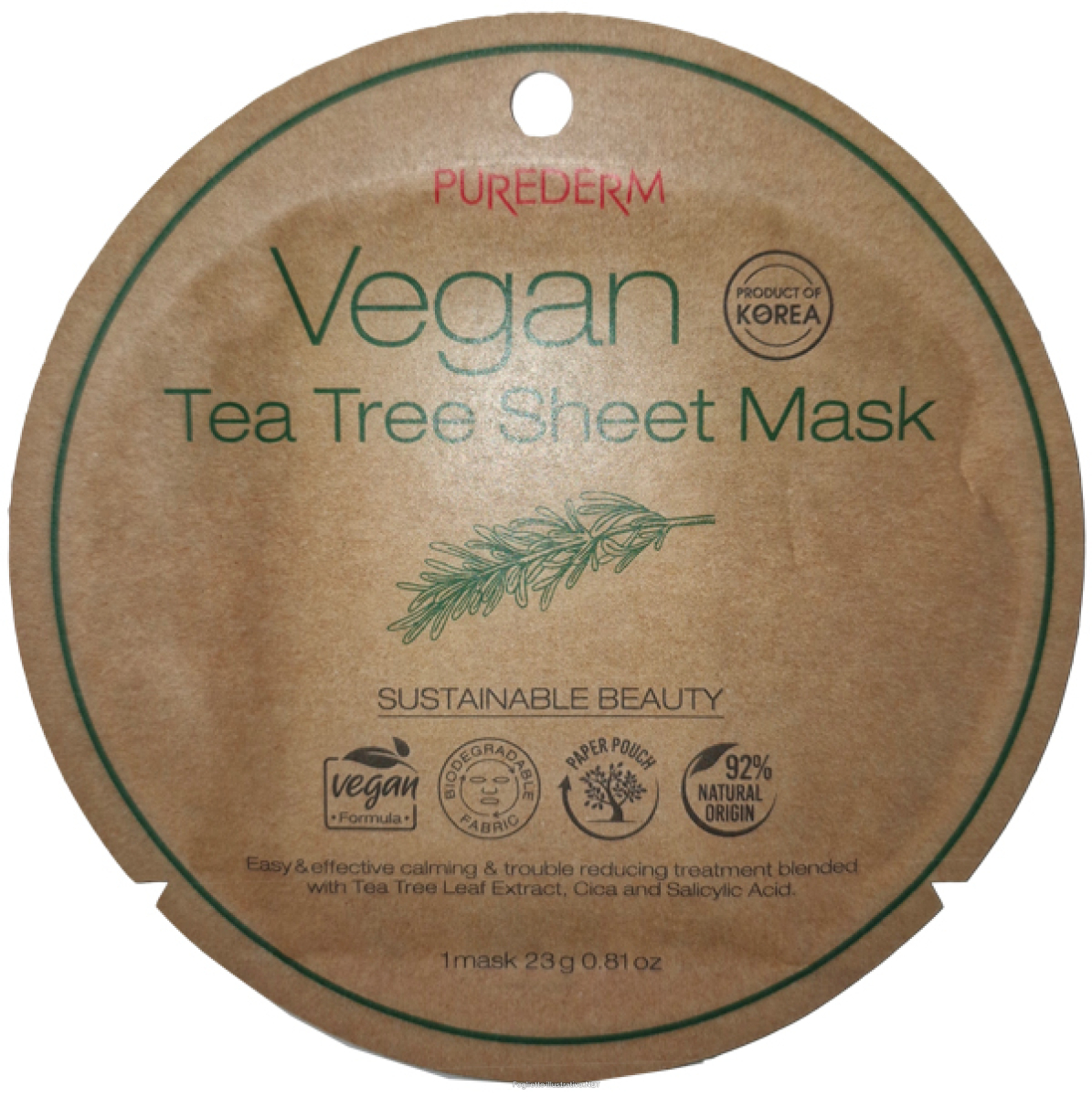 Cerca Offerte di purederm - maschera viso idratante anti imperfezioni vegana al tea tree confezione 1 pezzo e acquista online