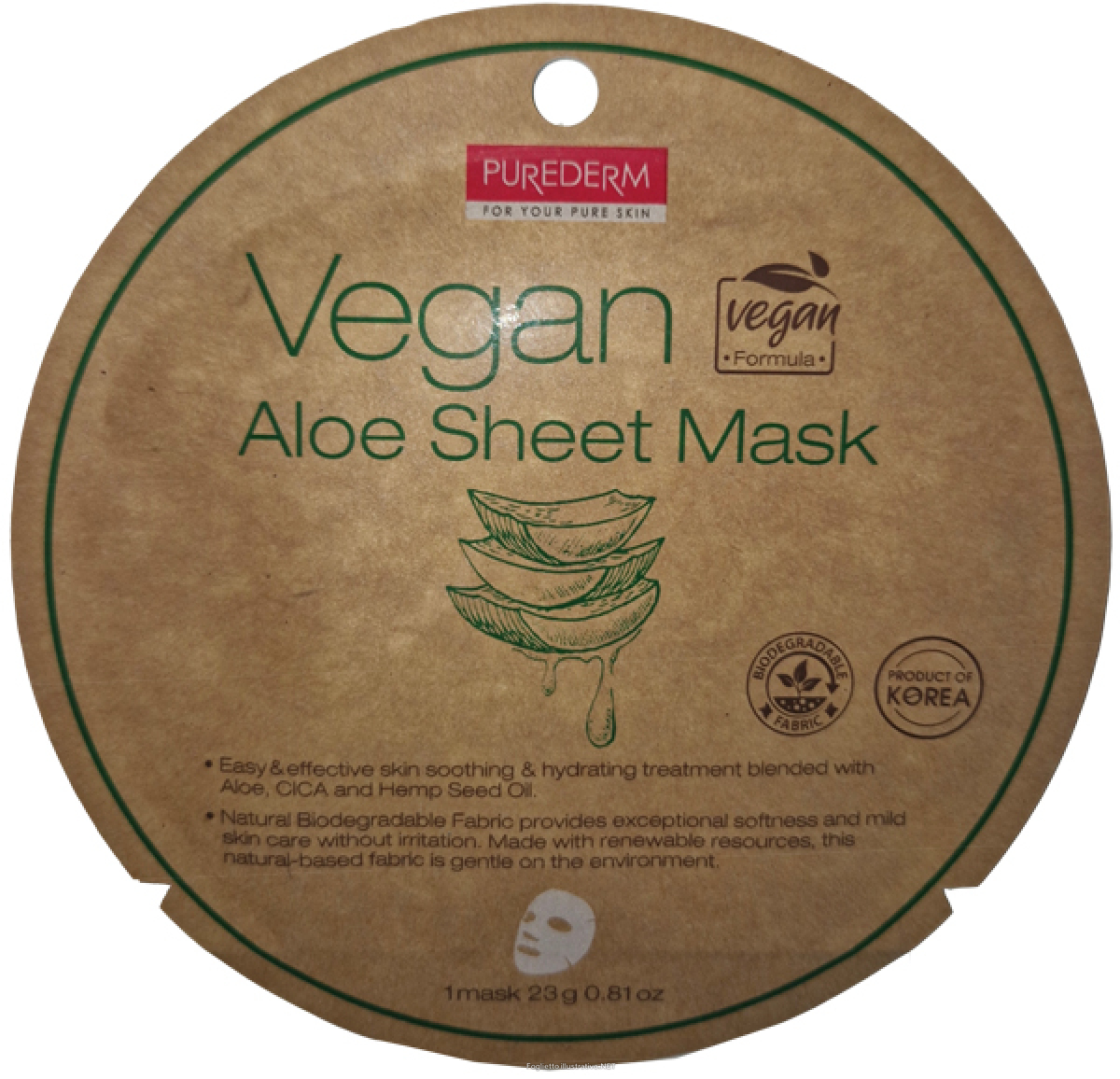 Cerca Offerte di purederm - maschera viso idratazione intensiva vegana all'aloe confezione 1 pezzo e acquista online
