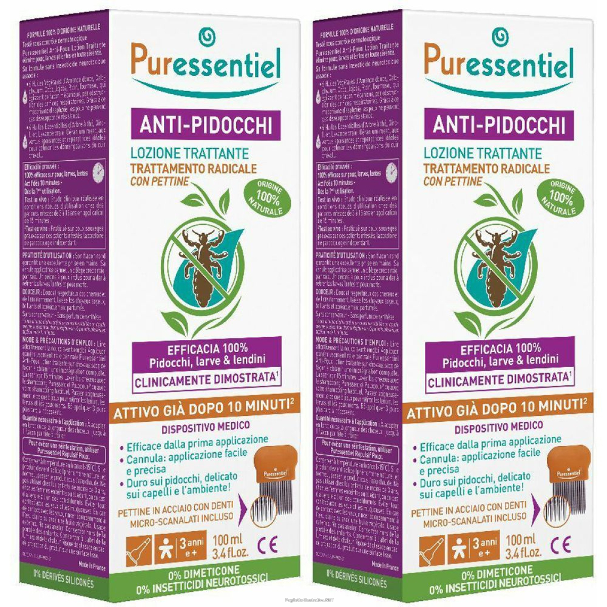 Cerca Offerte di puressentiel anti-pidocchi lozione + pettine set da 2 2x100 ml e acquista online