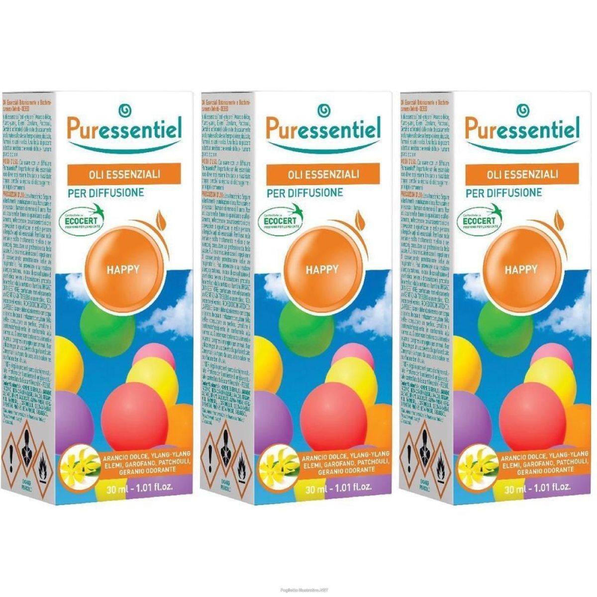 Cerca Offerte di puressentiel oli essenziali per diffusione happy 3x30 ml e acquista online