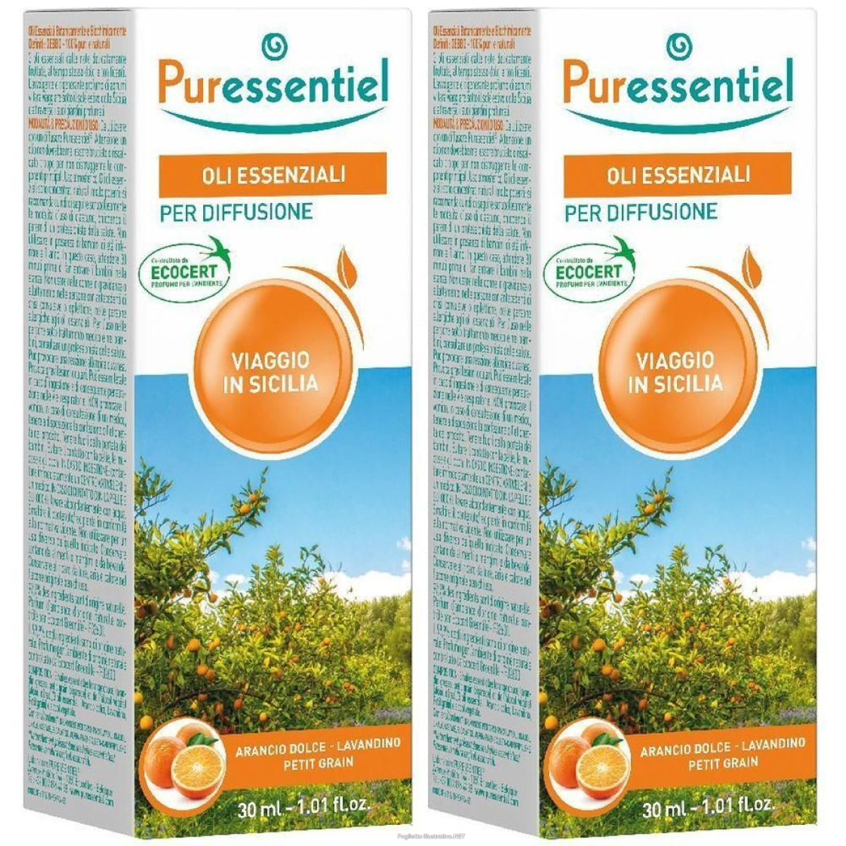 Cerca Offerte di puressentiel oli essenziali per diffusione viaggio in sicilia 2x30 ml e acquista online
