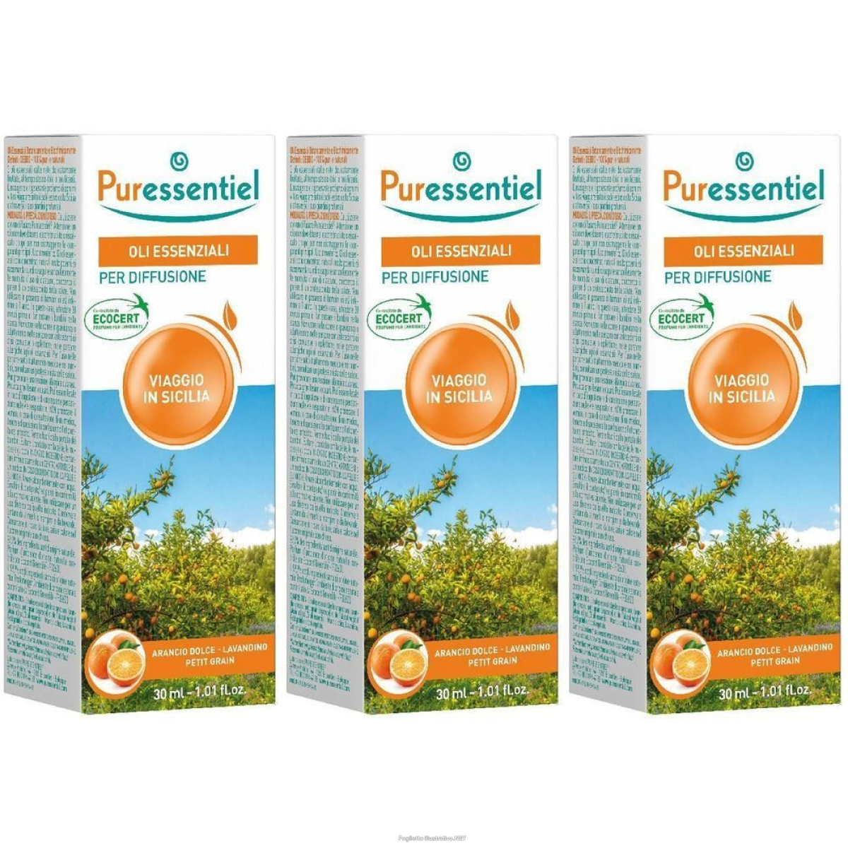 Cerca Offerte di puressentiel oli essenziali per diffusione viaggio in sicilia 3x30 ml e acquista online