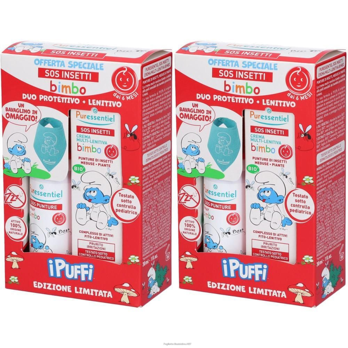 Cerca Offerte di puressentiel set i puffi sos punture spray bimbo + insetti crema m e acquista online