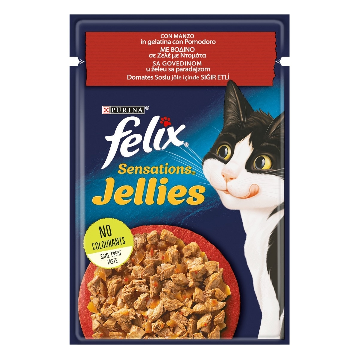 Cerca Offerte di Purina felix sensations jellies manzo e pomodoro - alimento complementare per gatti adulti 85 gr e acquista online