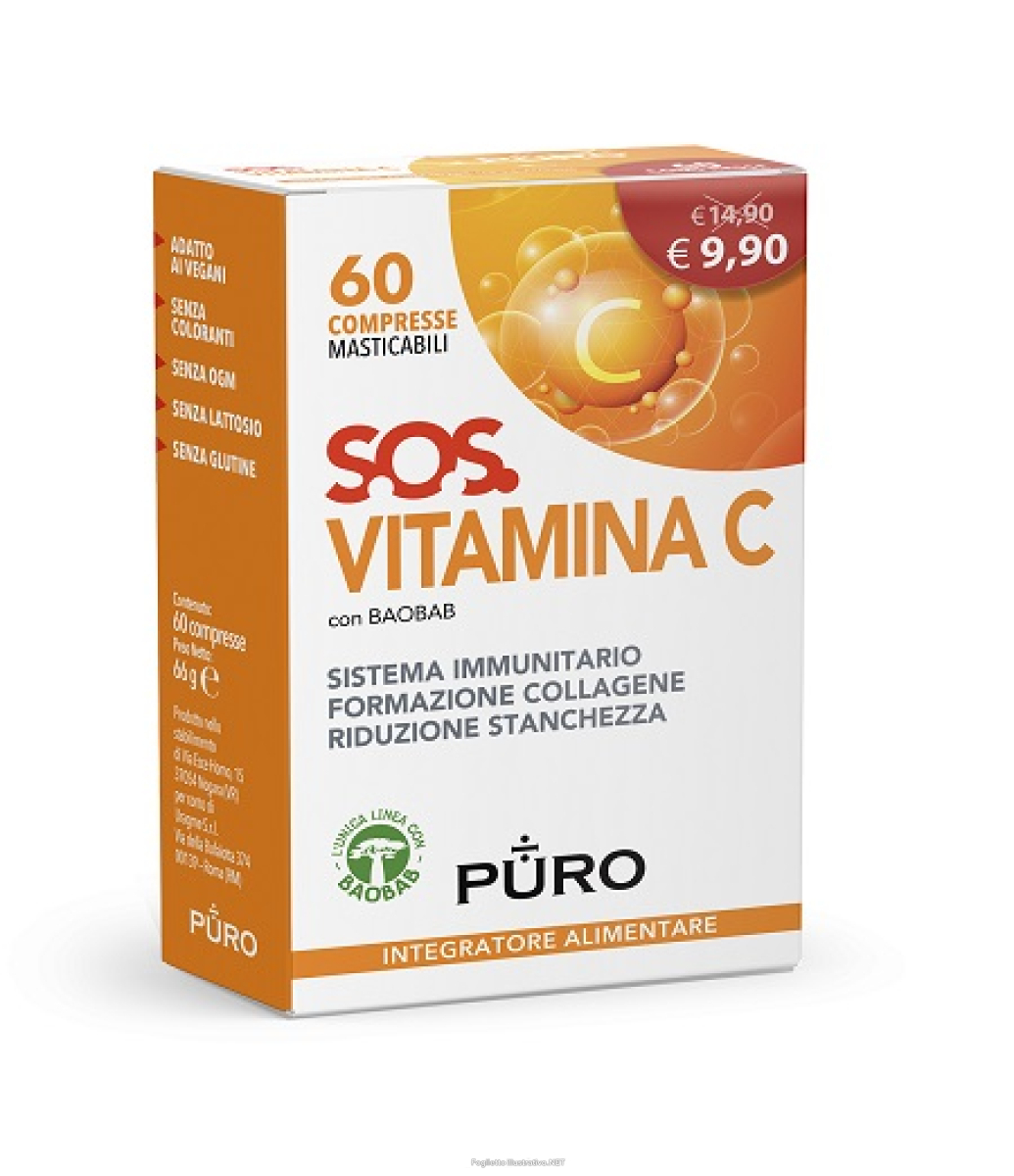 Cerca Offerte di puro sos vitamina c 60 compresse masticabili e acquista online