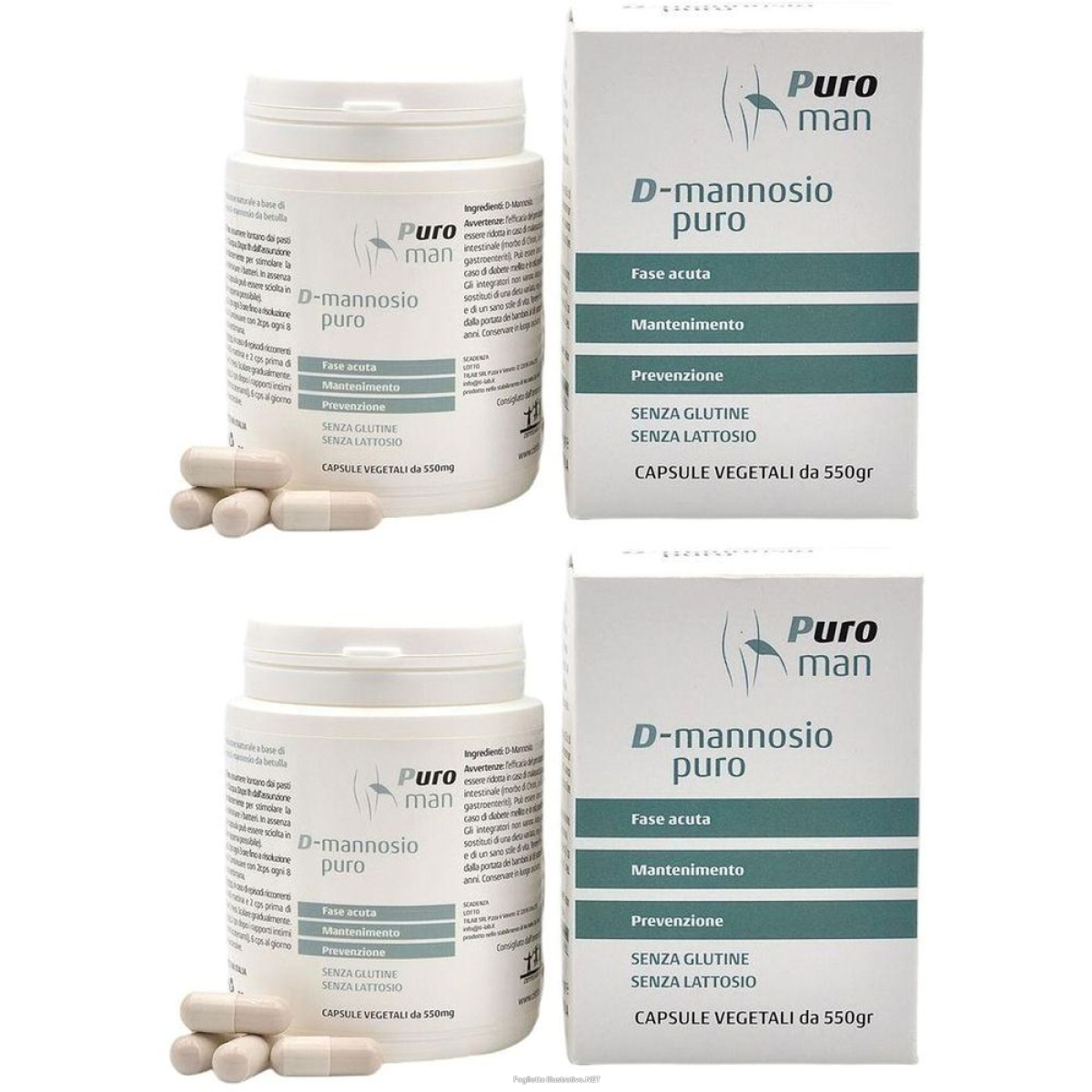 Cerca Offerte di puroman d-mannosio 80 capsule set da 2 2x44 g e acquista online