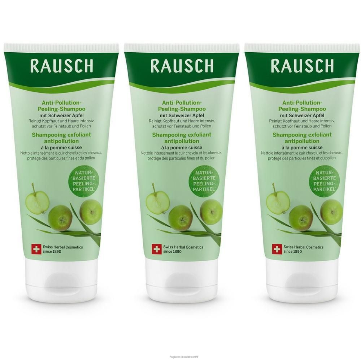 Cerca Offerte di rausch shampoo esfoliante anti-inquinamento con mela svizzera 3x100 ml e acquista online