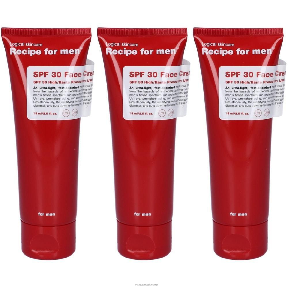 Cerca Offerte di recipe for men crema viso spf30 3x75 ml e acquista online