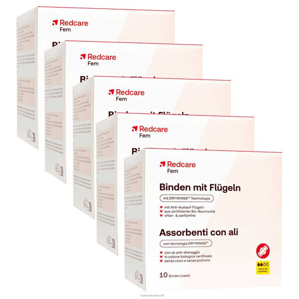 Cerca Offerte di redcare fem assorbenti con ali set da 5 - risparmia il 30% codi e acquista online