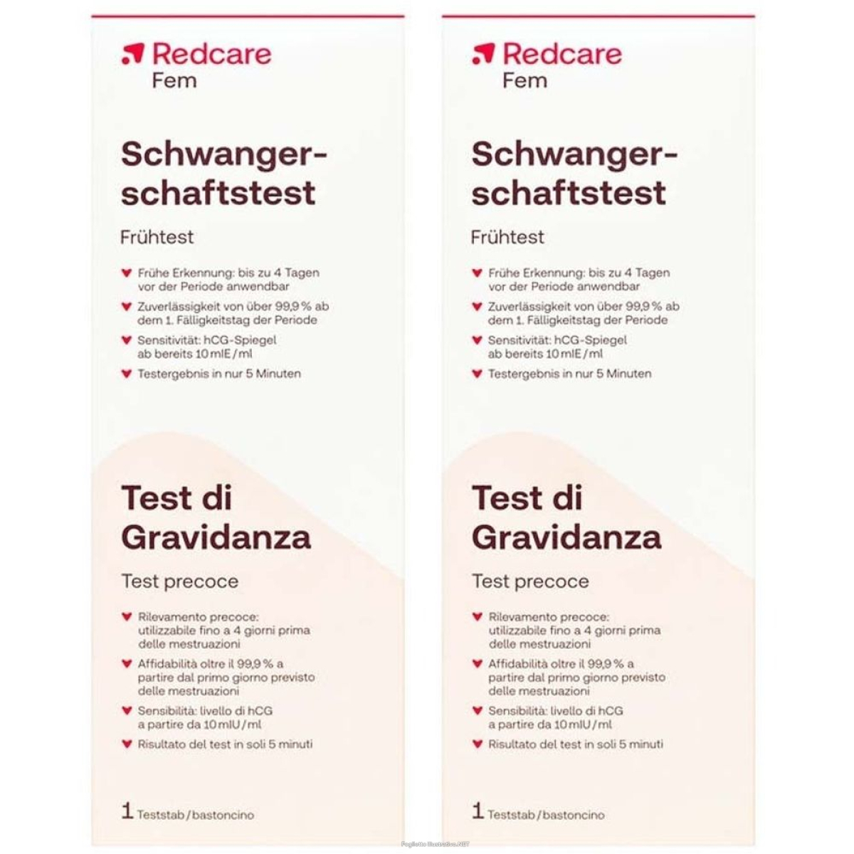 Cerca Offerte di redcare fem test di gravidanza 2x1 pz e acquista online