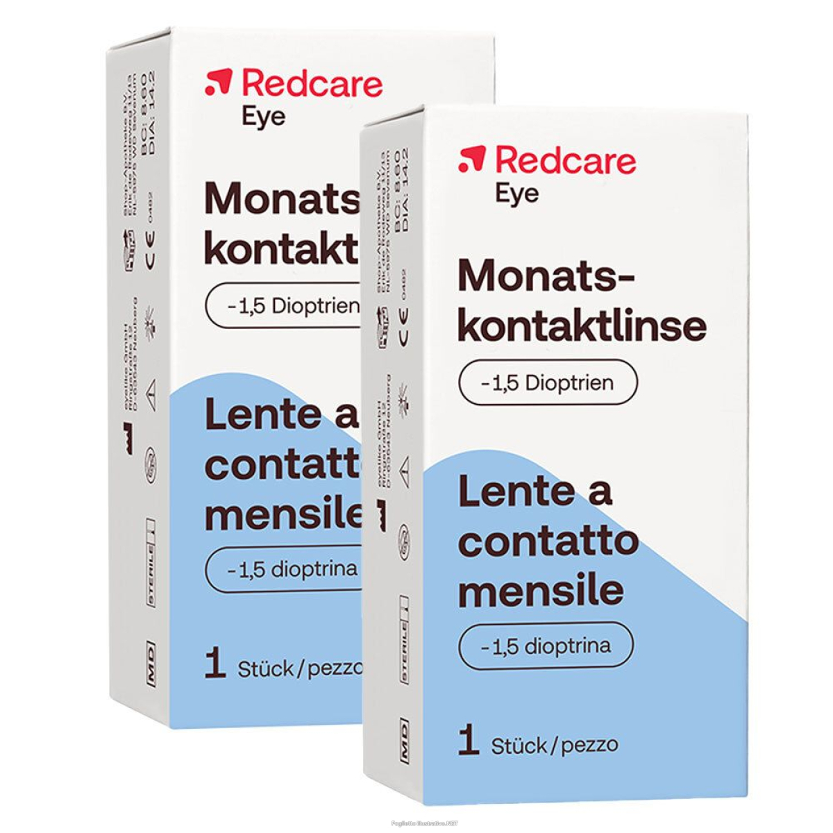 Cerca Offerte di redcare lente a contatto mensile -1,5 diottrie set da 2 - risparmia il e acquista online
