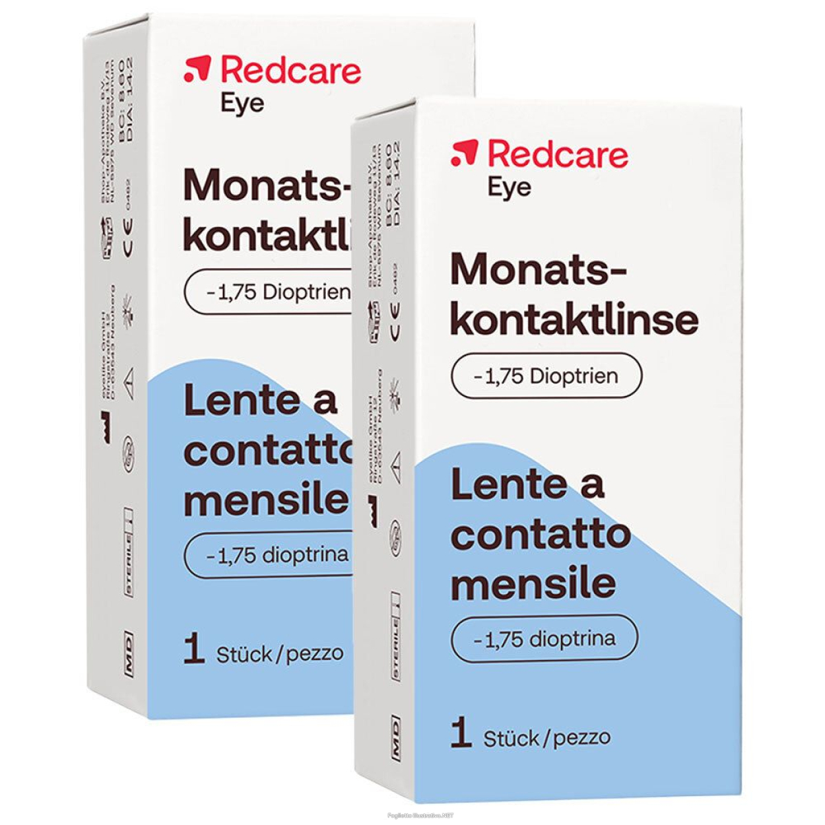 Cerca Offerte di redcare lente a contatto mensile -1,75 diottrie set da 2 - risparmia i e acquista online