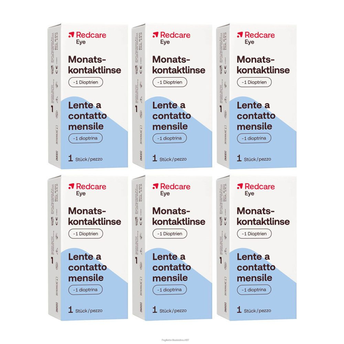 Cerca Offerte di redcare lente a contatto mensile -1 diottria set da 6 - risparmia il 3 e acquista online