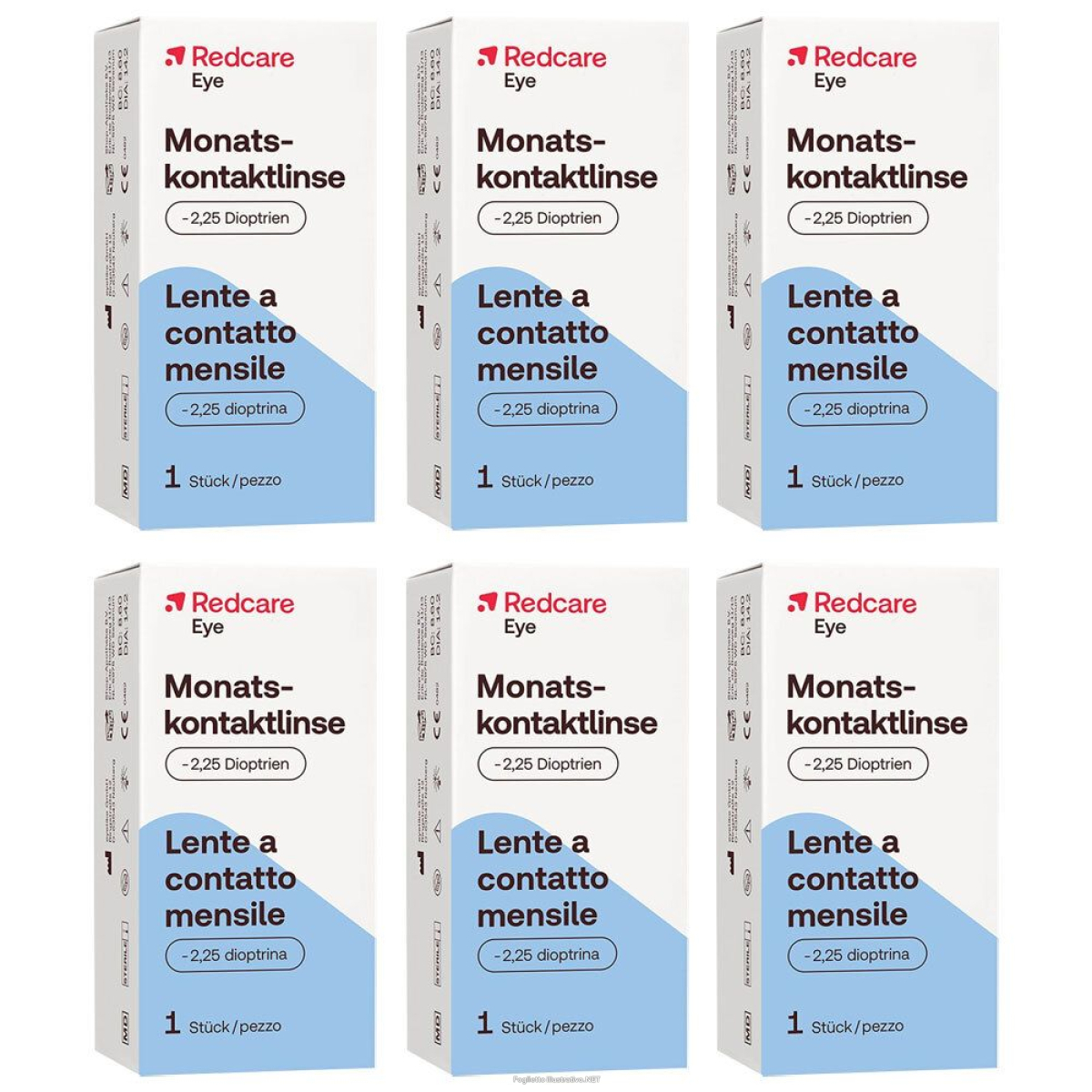 Cerca Offerte di redcare lente a contatto mensile -2,25 diottrie set da 6 - risparmia i e acquista online